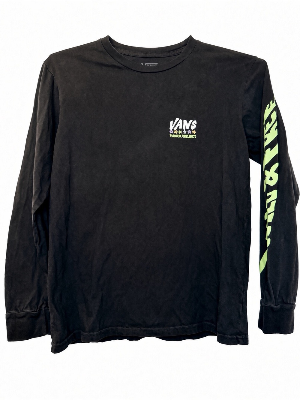 Vans Parks Project Youth L 12-14 Black Long Sleeve Tee Wild & Free Graphic